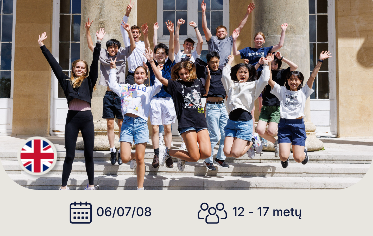 Mill Hill vasaros stovykla Londone, Jungtinėje Karalystėje (12–17 metų moksleiviams)