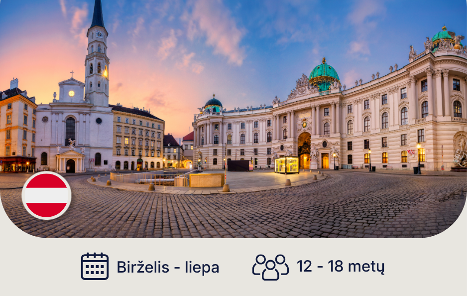 AMADEUS International School Vienna. Kalbų, muzikos ir menų vasaros stovykla Vienoje (12–18 metų moksleiviams)