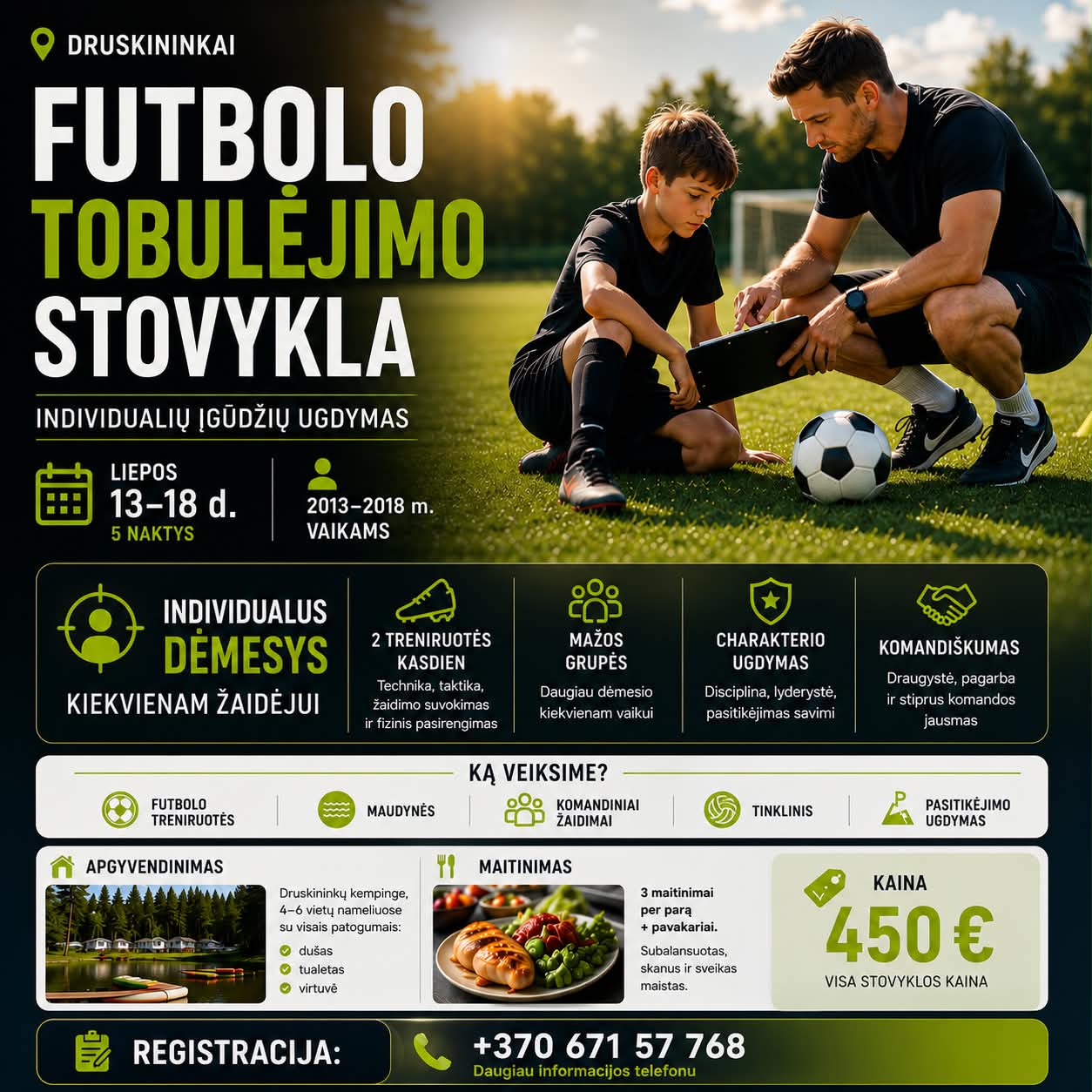 Futbolo stovykla Druskininkuose