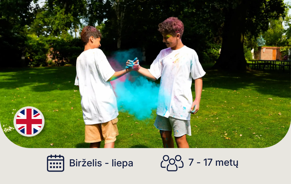 QE. Anglų kalbos ir sporto vasaros stovykla Anglijoje (7–17 metų moksleiviams)