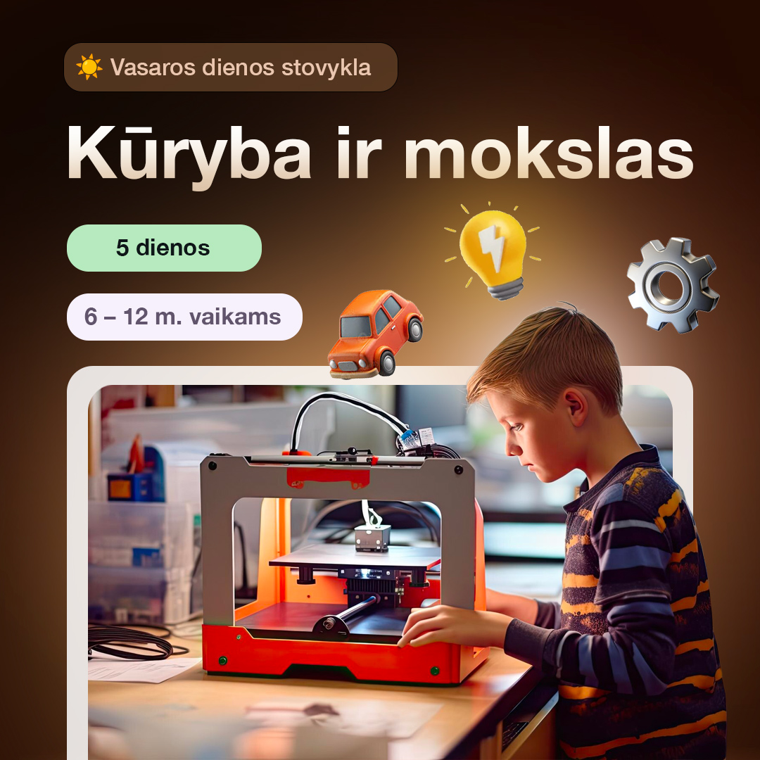 Edukacinė Pasimokome.lt stovykla: kūryba ir mokslas